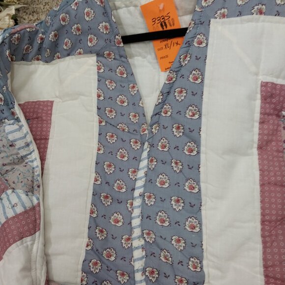 3335 Size XL/1X Pink and Blue Quilted Bog Coat - Picture 5 of 8